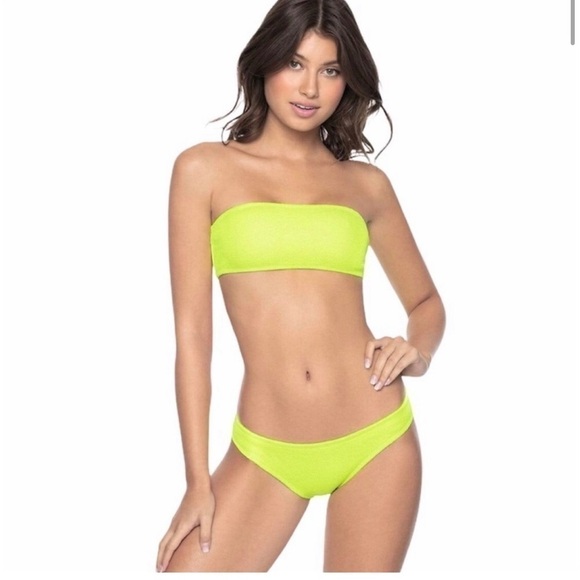 PILYQ Reef Bikini Bandeau Top Teeny Botton NWT - Picture 1 of 16